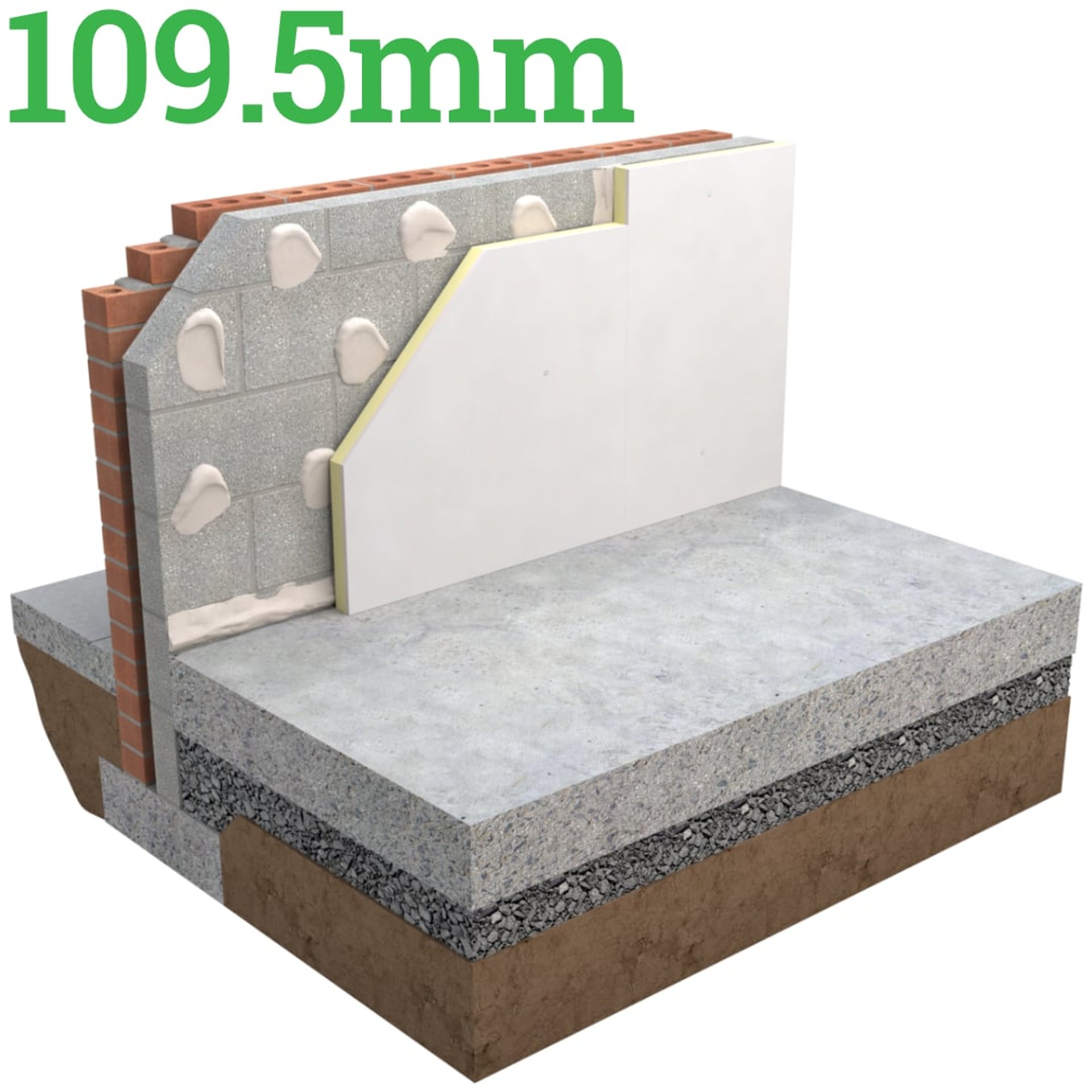 109.5mm Unilin XT/TL Insulated Plasterboard (Dot & Dab) - image