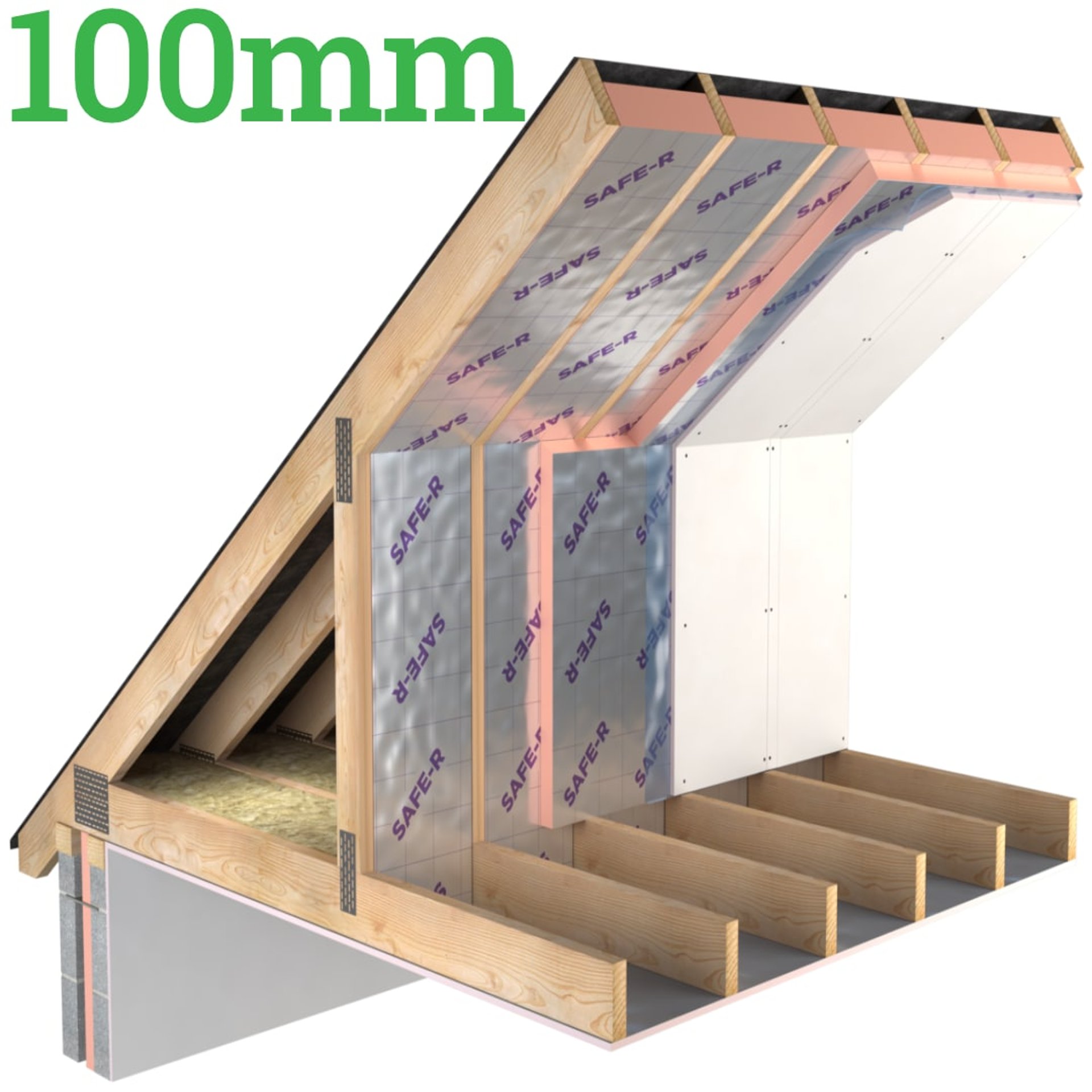 100mm Unilin Safe-R SR/PR Phenolic Roof Insulation Board ( Pack of 4 ) - image