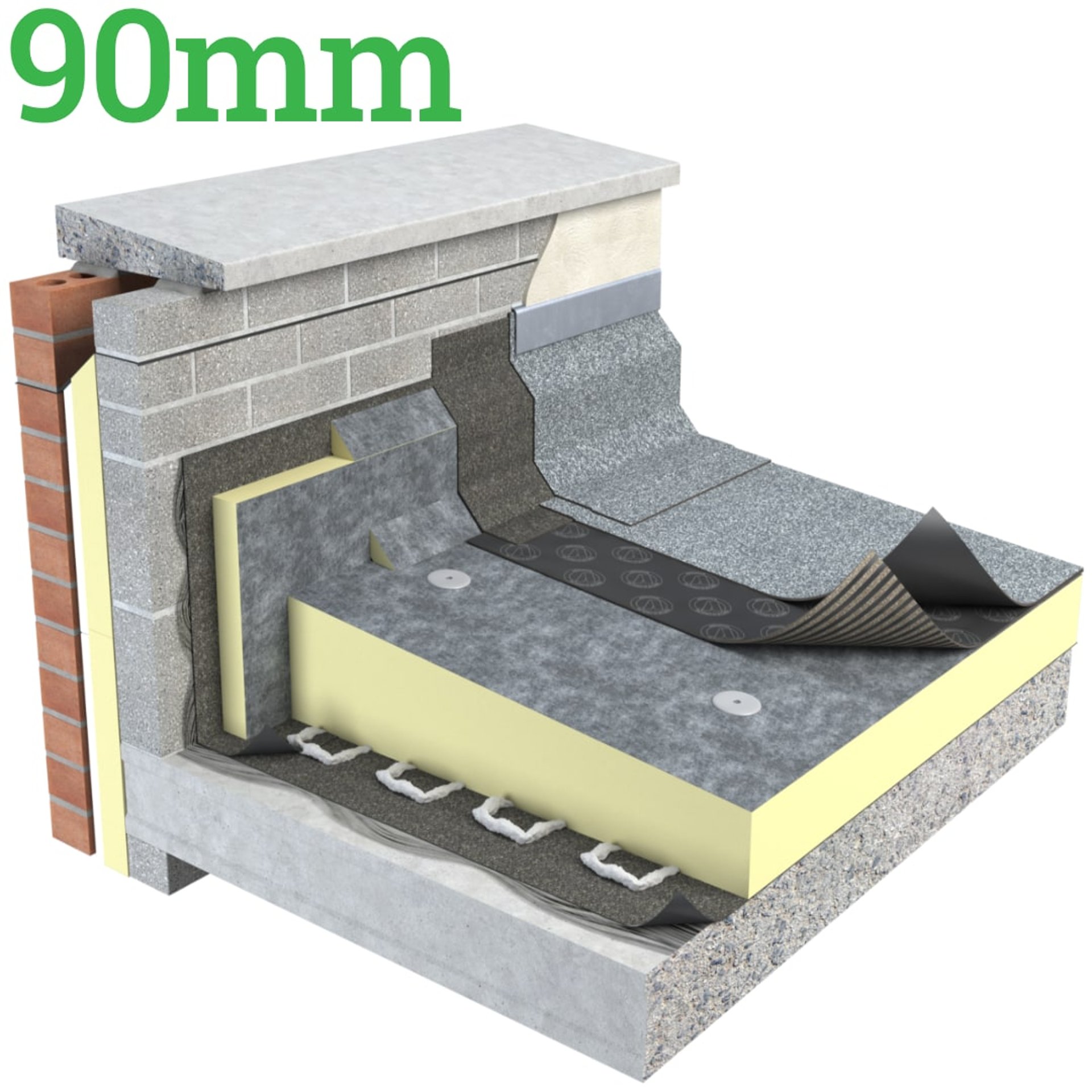 90mm Unilin Thin-R FR-BGM Flat Roof Board ( Pack of 5 ) - image