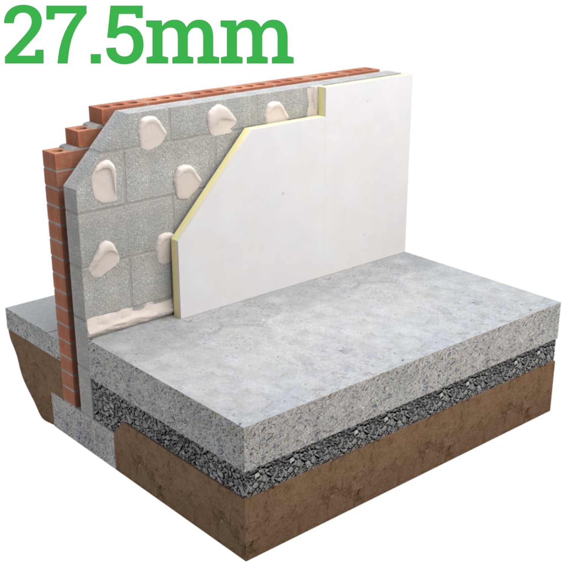 27.5mm Unilin XT/TL Insulated Plasterboard (Dot & Dab) - image