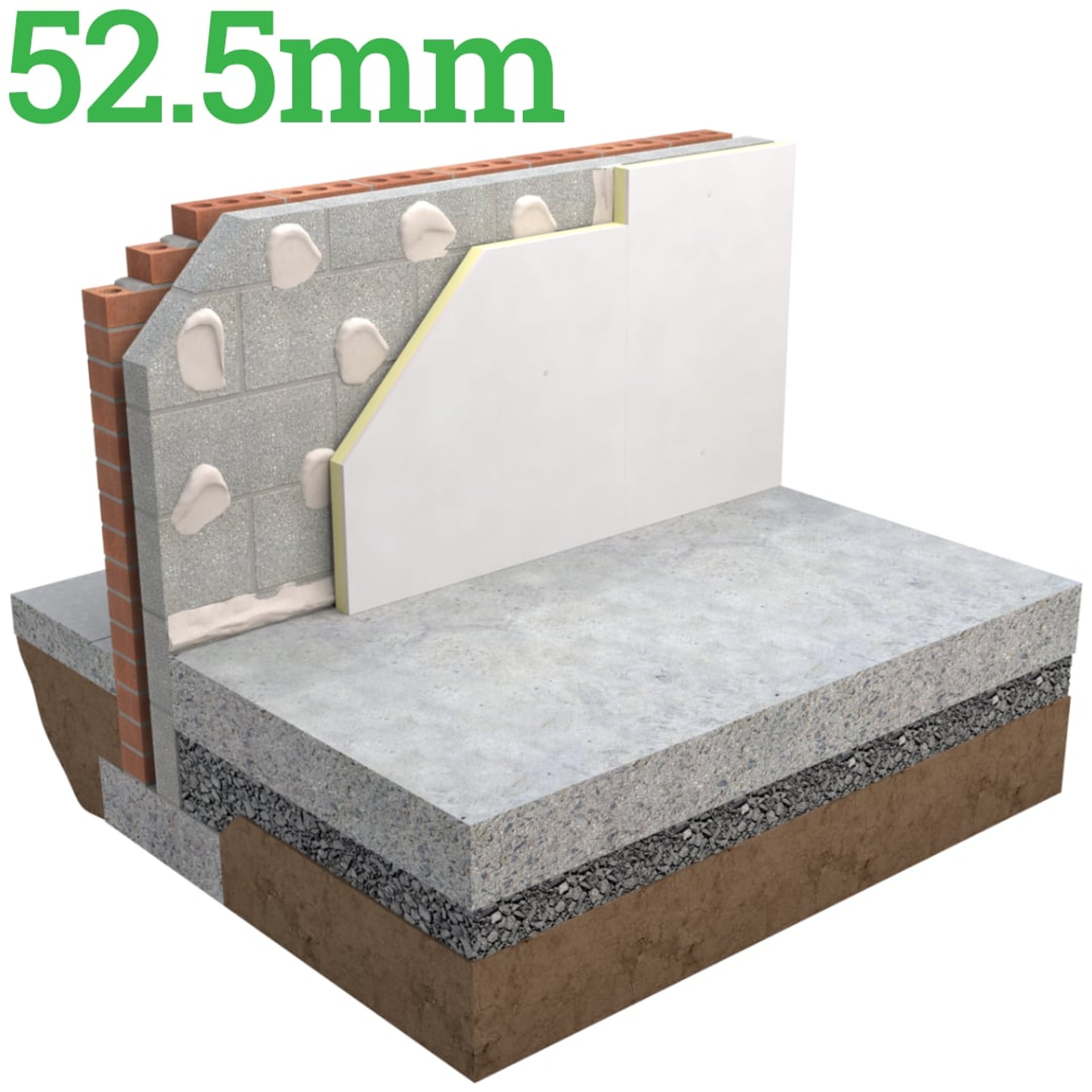 52.5mm Unilin XT/TL Insulated Plasterboard (Dot & Dab) - image