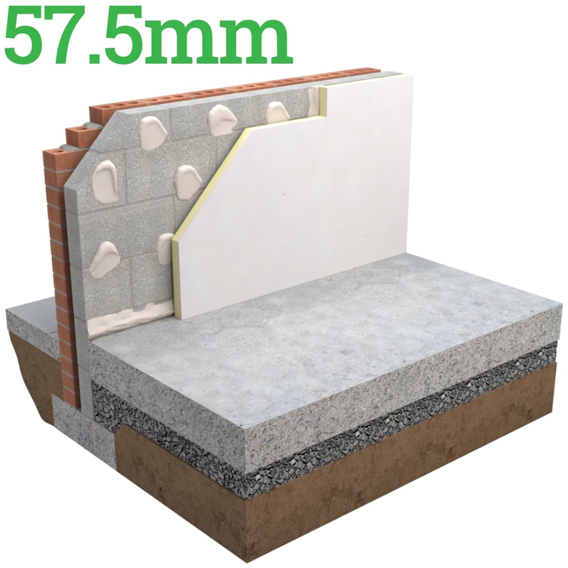 57.5mm Unilin XT/TL Insulated Plasterboard (Dot & Dab) - image