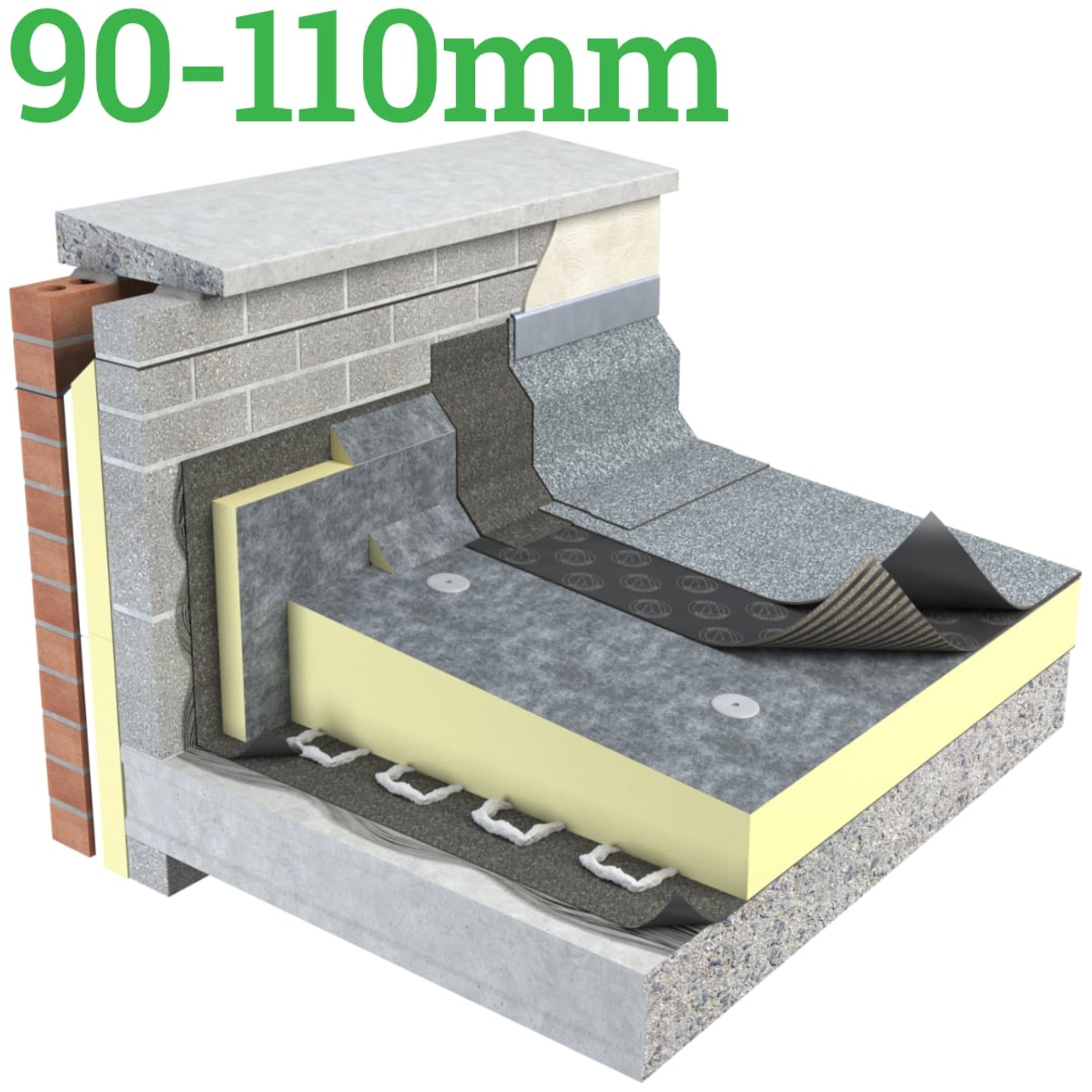 90-110mm Unilin Thin-R TR/BGM Tapered Roof Insulation Board ( Pack of 4 ) - image