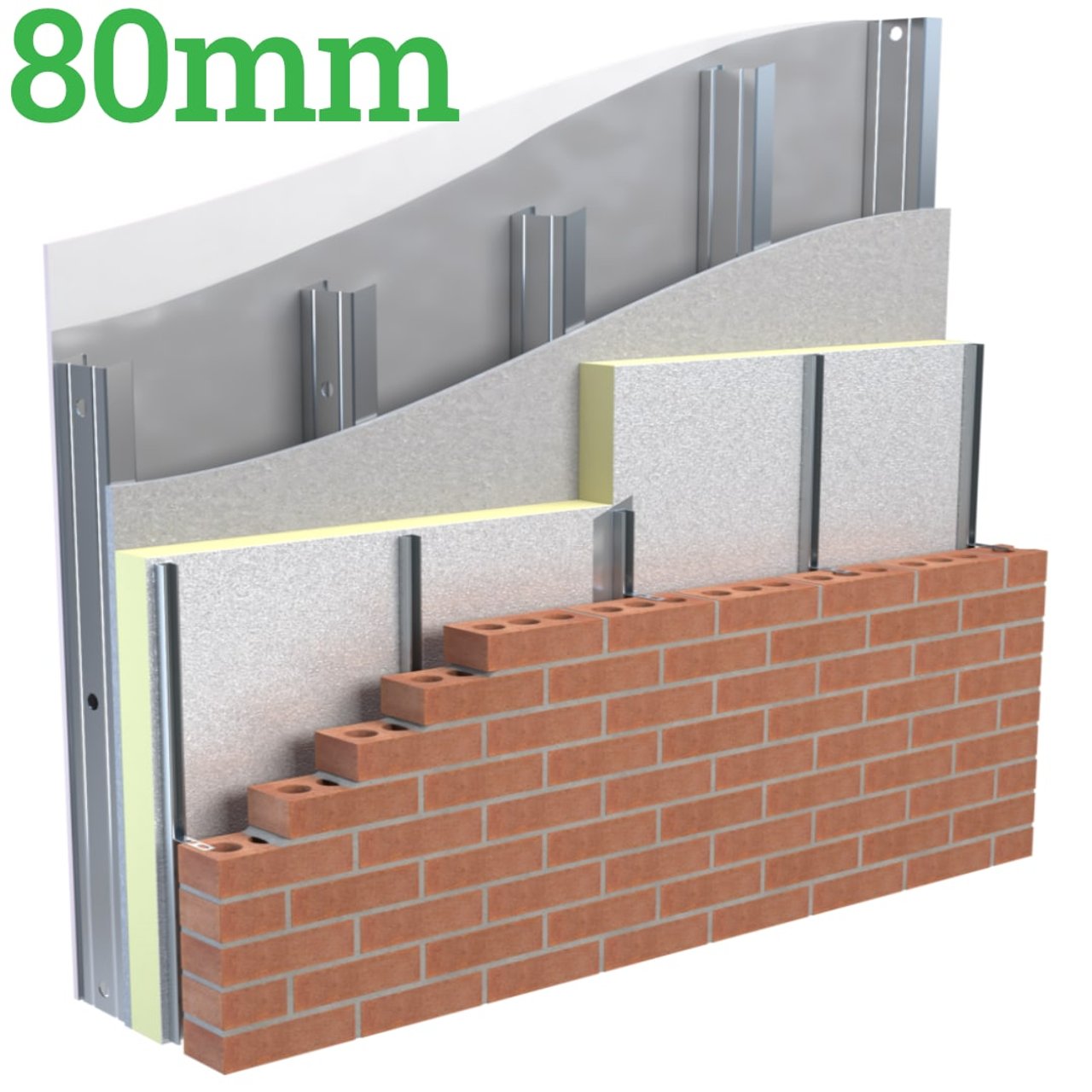 80mm Unilin Xtroliner XO/FB Steel and Timber Frame Insulation ...