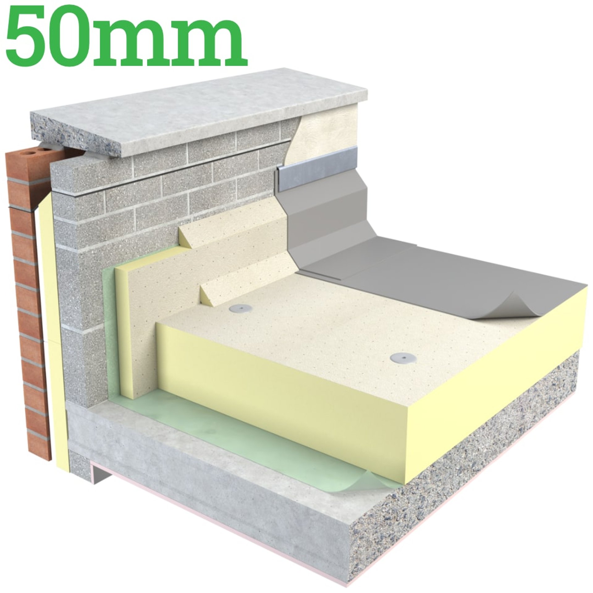 50mm Unilin Xtratherm Thin R Frmg Flat Roof Insulation Board